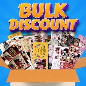 50 Photobooth-Vorlagen mit beiden 2x6-Streifen und 4x6-Postkarten in jedem Set