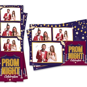 Photobooth Vorlage Prom Night Feier Sterne roter Teppich Sowohl 2x6 Streifen als auch 4x6 Postkartendateien sind enthalten