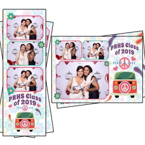 Photobooth Vorlage Hochzeit Hippie Van Peacesymbol Es sind sowohl 2x6 Streifen als auch 10x10 Postkarten enthalten