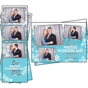 Plantilla de fotomatón Epic Winter Wonderland Se incluyen archivos de tiras de 2x6 y postales de 4x6