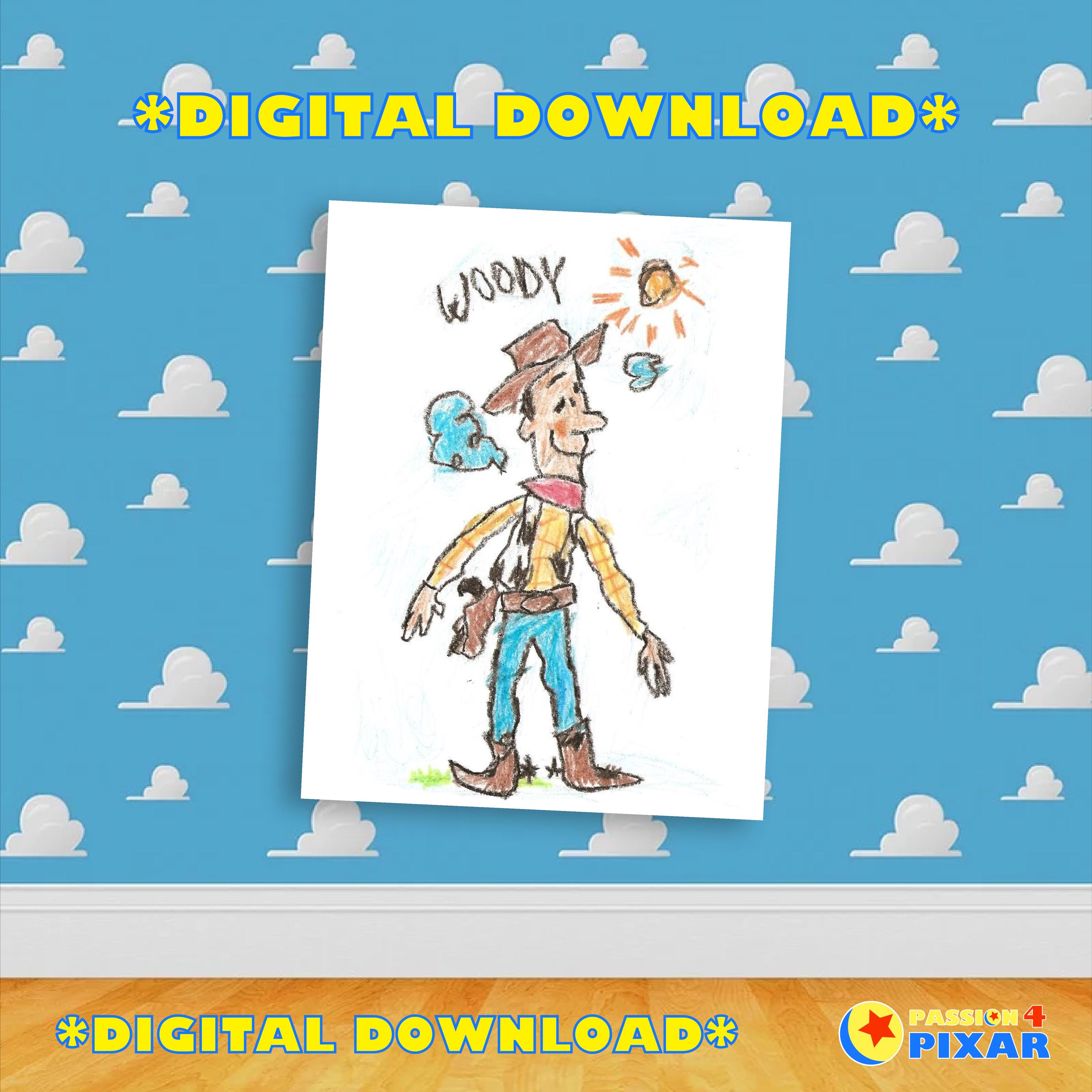 ディズニー／ピクサーのトイ・ストーリー アンディの部屋のクレヨン画