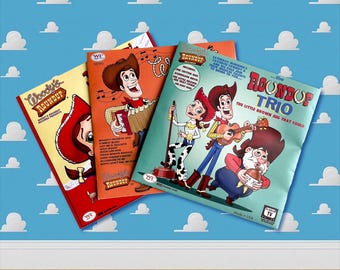 Toy Story Woody&#39;s Roundup Record Sleeves Printable Digital Download! Set of 3! PERSONAL USE ONLY!