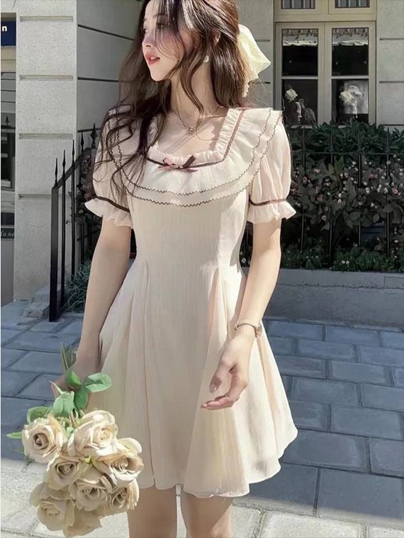 Cute Dress Cottage Core Dress Vintage Elegant Mini - Etsy