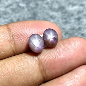 9x7x6mm, Six Rays Star Ruby Pair, Natural Star Ruby Cabochon Match Pair, Asterism Star Ruby Oval Shape Cabochon, Loose Gemstone For Jewelry
