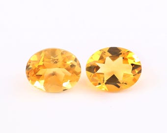 9x7x4mm, Natural Citrine Cut Stone, Faceted cut Citrine Gemstone, Citrine Oval cut Pair, Loose Gemstone cuts, Citrine For Jewelry Making