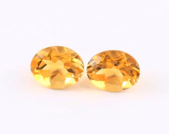 9x7x5mm, Natural Citrine Gemstone Pair, Citrine cut Gemstone, Citrine Faceted cut stone, Citrine For Jewelry, Citrine Oval cut Gemstone