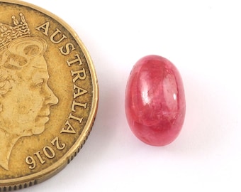 11x7x7mm, Natural Tourmaline Gemstone Cabochon, Pink Tourmaline Cabochon Jewelry, Loose Tourmaline stone, Tourmaline Oval Shape Cabochon