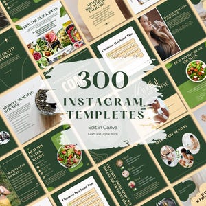Social Media Templates Health Instagram Wellness Instagram Healthy Social Media Weight Loss Coaching Instagram Editable Canva