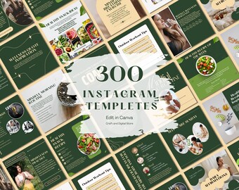 Social Media Templates Health Instagram Wellness Instagram Healthy Social Media Weight Loss Coaching Instagram Editable Canva