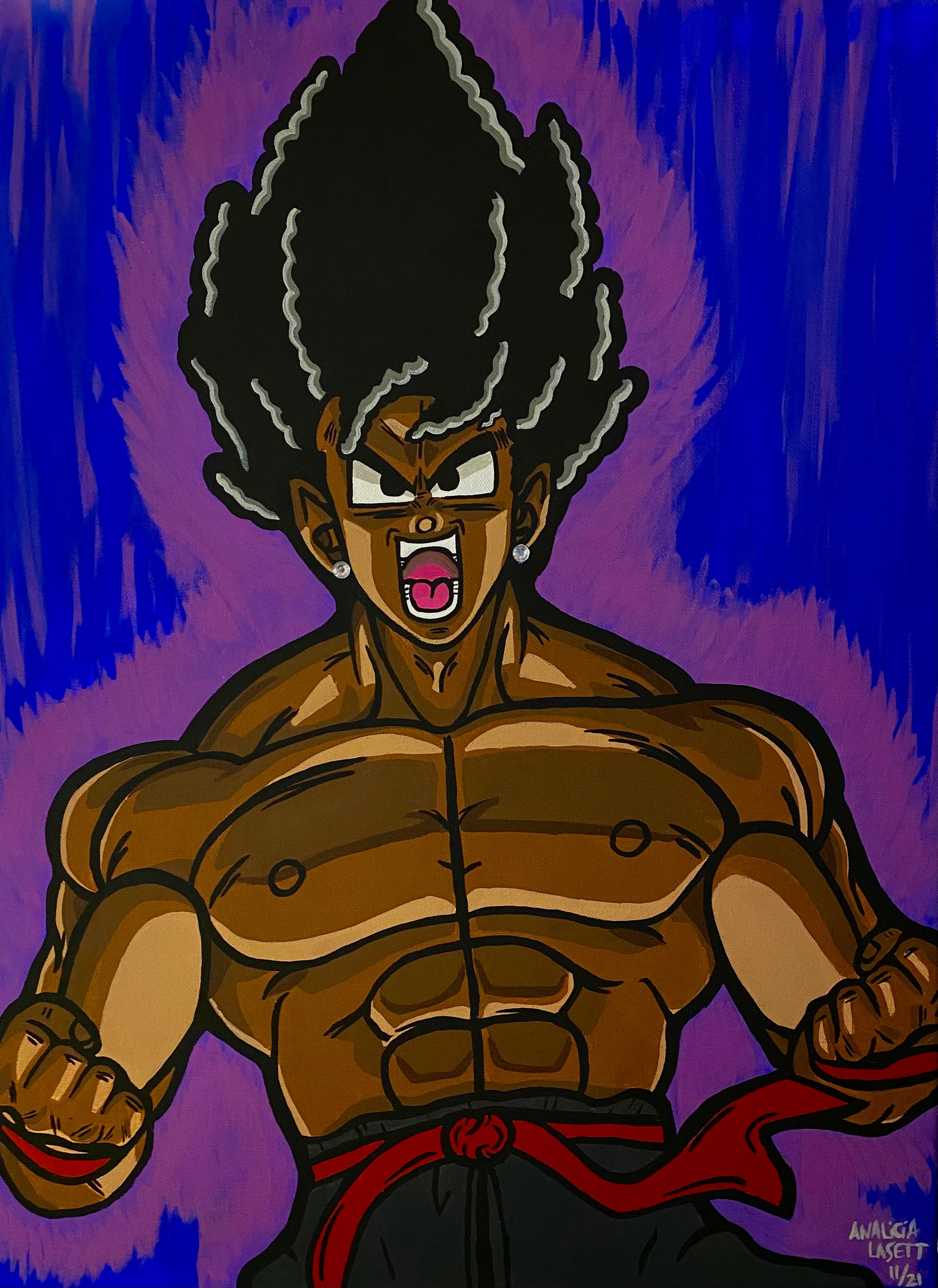 Art básica - Desenho do Goku black concluído pessoal