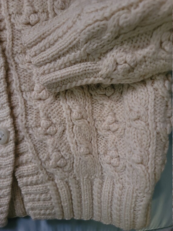 Chunky off white Hand Knit Sweater, Women Wool Ju… - image 4