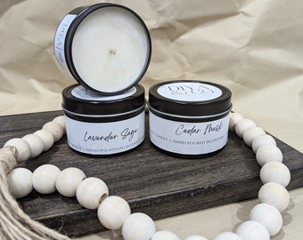 Sojakerzen - Duftkerzen - 113 Dose | Handgegossen | Geschenk | Weihnachten | Korporativ | Großverkauf | Natur | Vegan