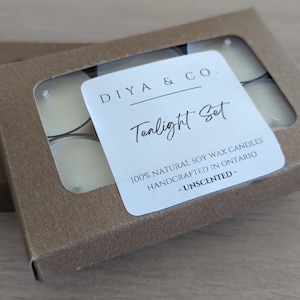 CLEARANCE SALE - Unscented Tealight | Scented Tealight | Soy Tealight | 6 Pack Tealights | Diwali Candle | Romantic Valentines Day Candle