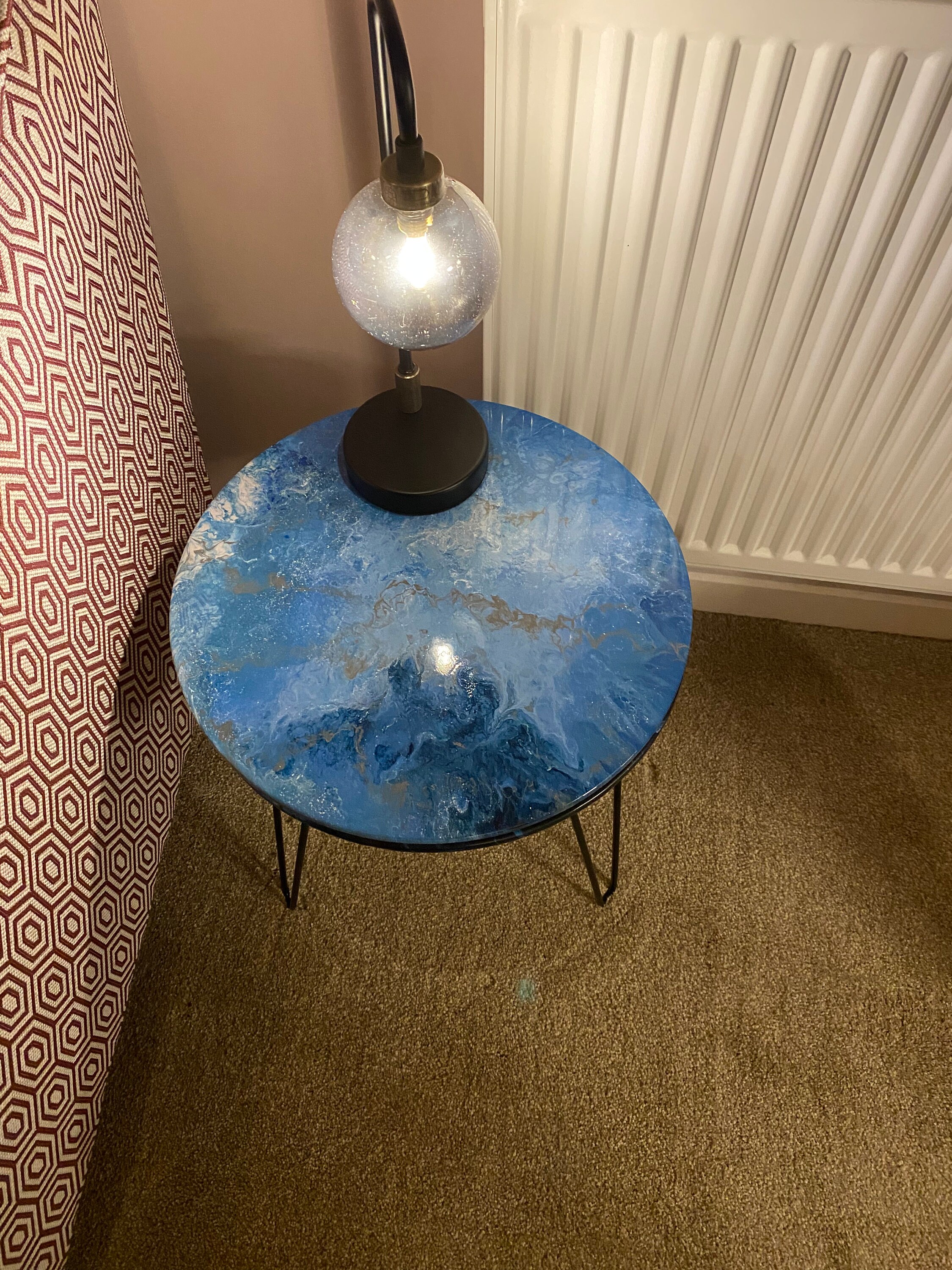 Custom Side Table gold Legs Choose Your Own Colours 40cm Etsy UK