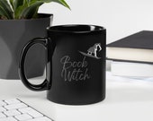 Book Witch Black Glossy Mug