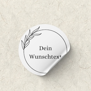 Personalized round label, recycling label, individual stickers, sustainable stickers made of recycled paper