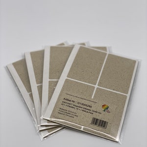 Nachhaltige Aufkleber aus Graspapier, selbstklebende Etiketten für Geschenke, Kleinunternehmen und Haushalt