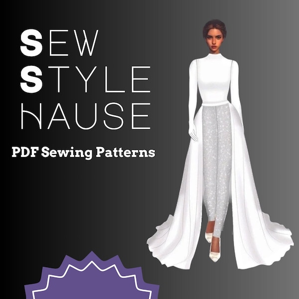 Pant & Detachable Skirt PDF Sewing Pattern