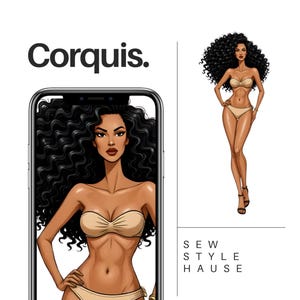 Procreate Fashion Croquis - sjabloon vrouwenfiguur (PNG)