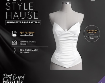 Petal Cupped Corset Top PDF Sewing Pattern