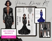 prom dress template Beginner Lace Up Back Prom Dress Pattern PaperStxrs