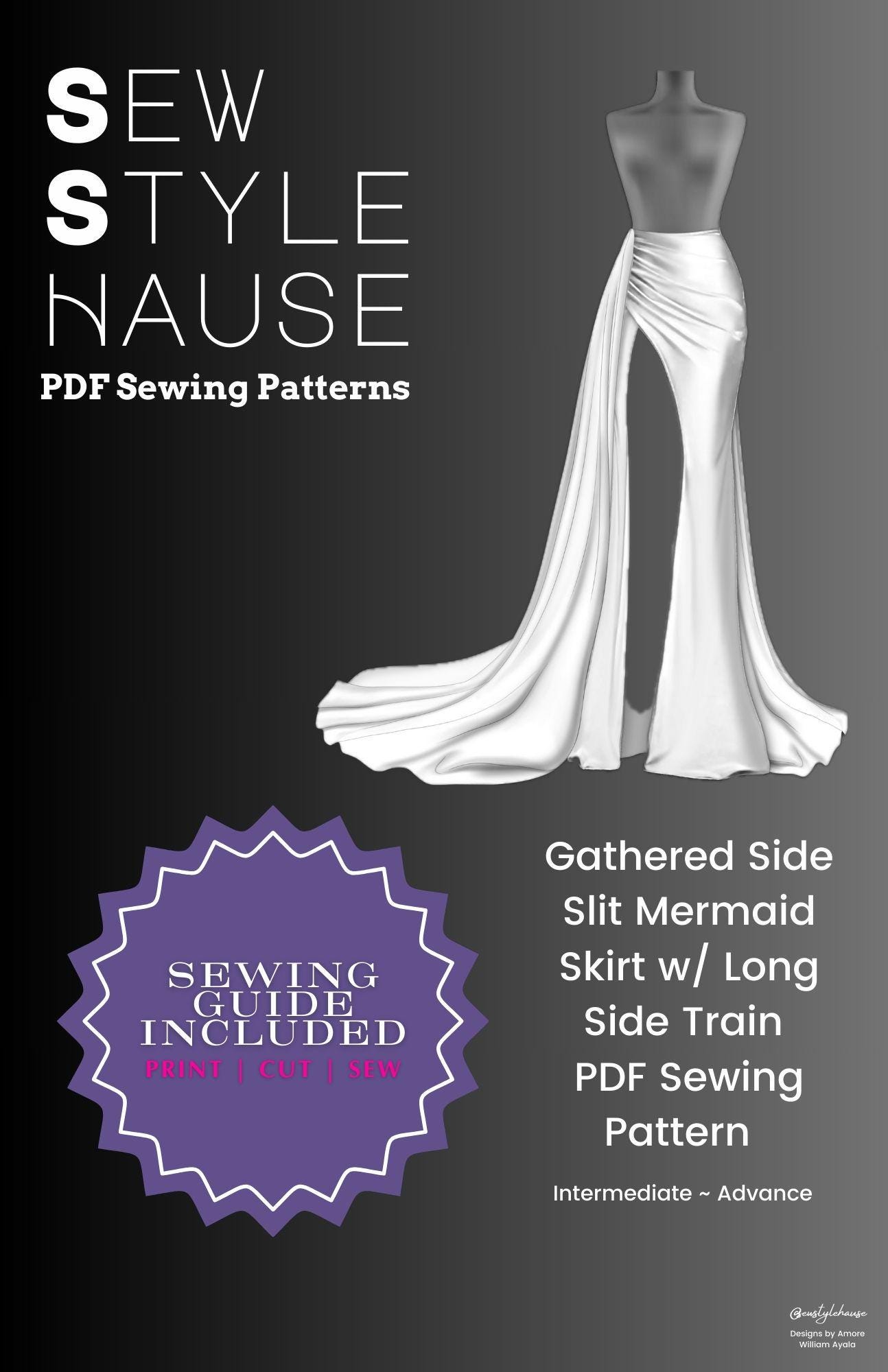 Side Pleats Dress Pattern - Etsy Canada