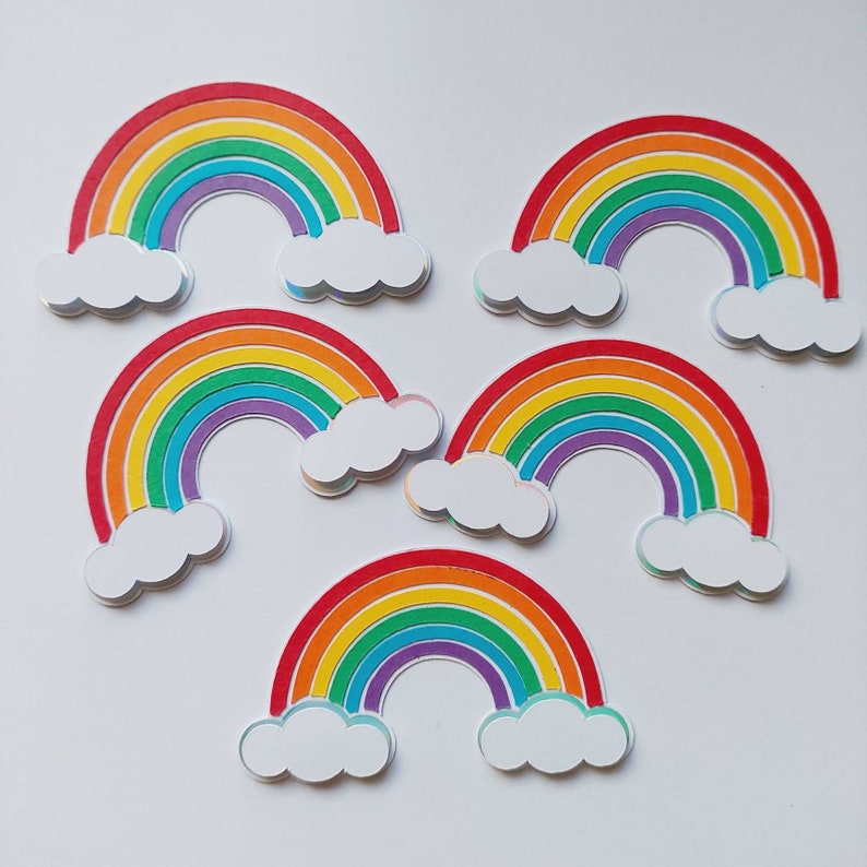 Rainbow Cupcake Toppers Etsy