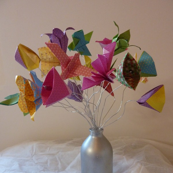 Vase d'origamis