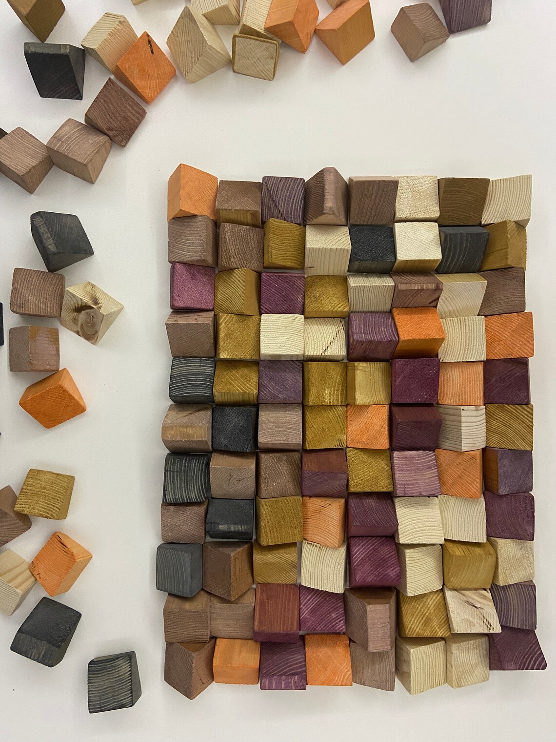 Wood Wall Art Wall Pixel Art Wall Hanging Sculpture Rustic Etsy UK