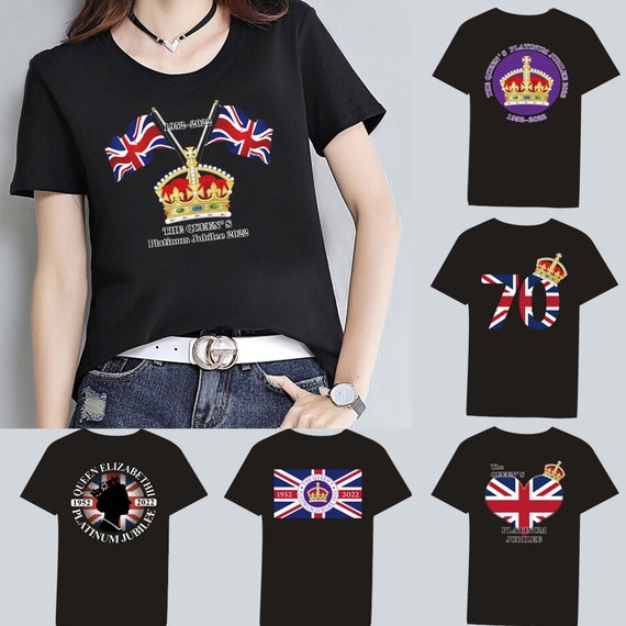 Platinum Jubilee T-shirt Queen Elizabeth 2022 Union Jack Crown - Etsy