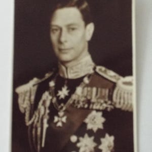 carte postale king george V1 vraie photo vintage série excel