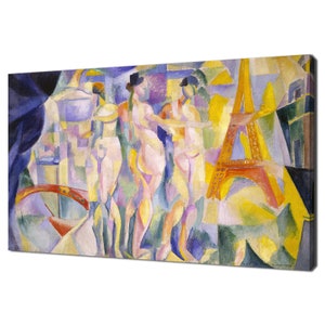 Robert Delaunay La Ville De Paris (1915) Klassisches Design Abstraktes Dekor Reproduktion Leinwand Druck Wandkunst Bild