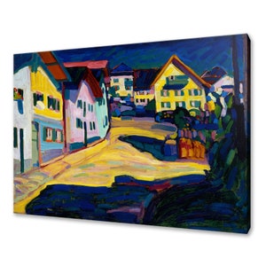 Wassily Kandinsky Murnau Burggrabenstrasse I (1908) Classic Design Abstract Decor Reproduction Canvas Print Wall Art