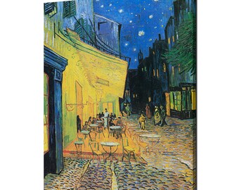 Café Terrace at Night 1888 By Vincent Van Gogh Reproduction Modern Design Canvas Print Home Decor Wall Art