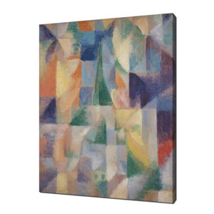 Robert Delaunay Window Overlooking The City (1914) Modern Design Abstract Decor Reproduction Canvas Print Wall Art Picture Wall Hanging