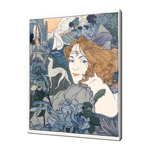 Retour (1897) by Georges De Feure Reproduction Art Nouveau Canvas Print Home Decor Wall Art Picture