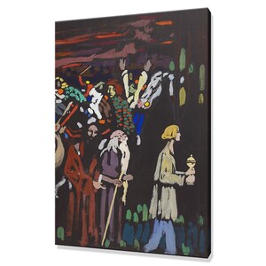 Wassily Kandinsky Study on ‘Panic’ (1907) Classic Design Abstract Decor Reproduction Canvas Print Wall Art