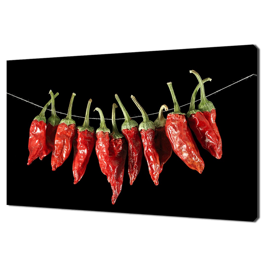 Dried Red Hot Chili Peppers Hanging on the String Kitchen Modern Design ...