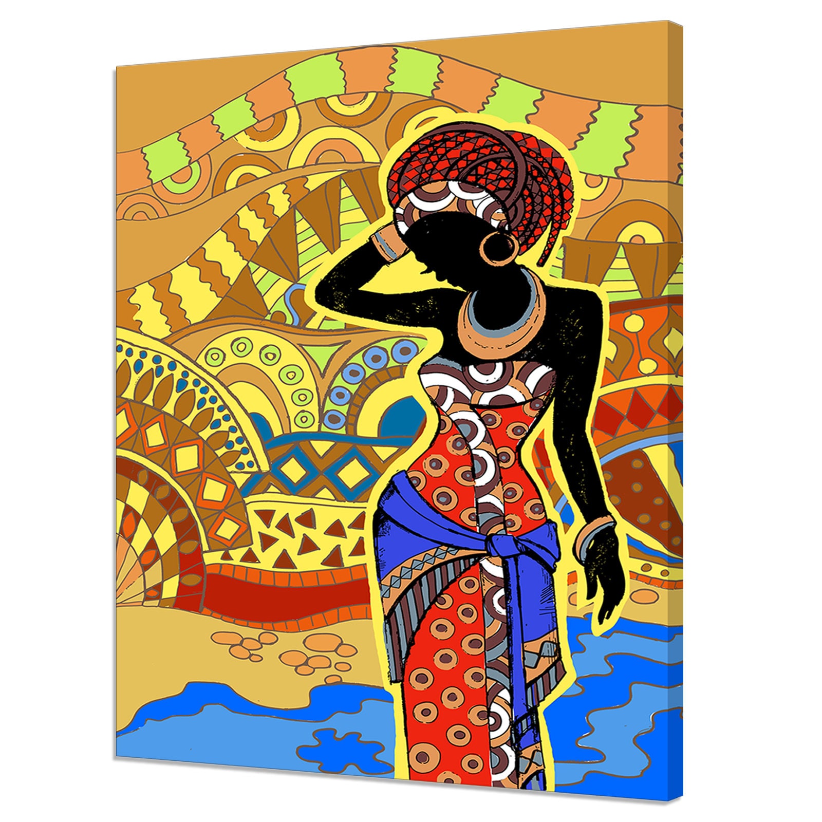 African Woman In Traditional Dress Drawing Modern Design Home Decor african-woman-in-traditional-dress-drawing-modern-design-home-decor