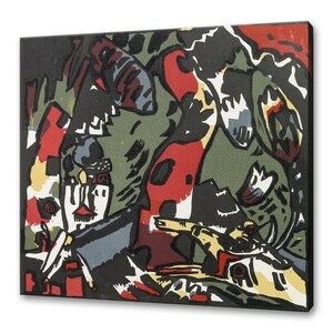 Wassily Kandinsky Bogenschütze The Archer (1908) Colourful Modern Design Abstract Decor Reproduction Canvas Print Wall Art Picture