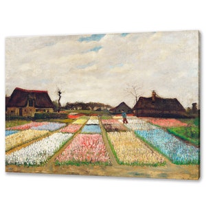 Blumenbeete in Holland (1883) von Vincent Van Gogh Reproduktion Wohnkultur Leinwand Wandkunst fertig zum Aufhängen