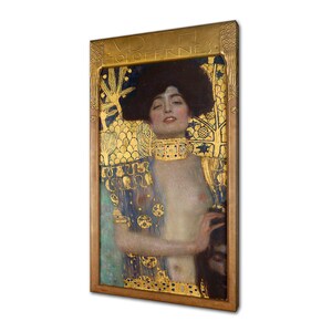 Judith and the Head of Holofernes 1901 Gustav Klimt Reproduction, Vintage Portrait Painting, Antique Female Portrait Fine Art, Victorian Art
