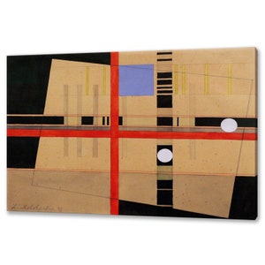 László Moholy Nagy Croce Rossa E Palle Bianche (1921) Classic Design Abstract Decor Reproduction Canvas Print Wall Art Picture Wall Hanging