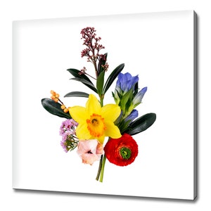 Bouquet Of Colourful Flowers Modern Floral Design Home Decor Canvas Print Wall Art Picture Wall Hanging