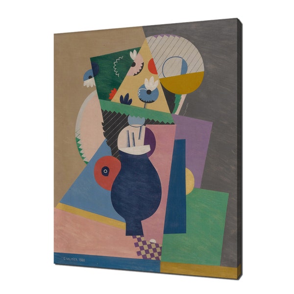 Georges Valmier Pot De Fleurs (1922) Classic Design Abstract Decor Reproduction Canvas Print Wall Art Picture