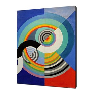 Robert Delaunay Rythme no 3 (1938) Colourful Modern Classic Design Abstract Decor Reproduction Canvas Print Wall Art Picture Wall Hanging