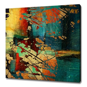 Bunt Grunge abstrakte Malerei Modernes Design Wohnkultur Leinwand Druck Wand Kunst Bild