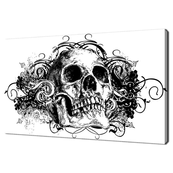 Floral Skull Wall Decor Etsy