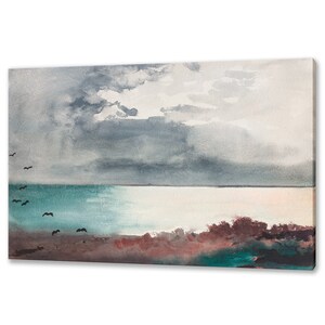 Breaking Storm, Coast of Maine Winslow Homer Reproduction Modern Design Home Decor Canvas Print Wall Art Picture Ready To Hang