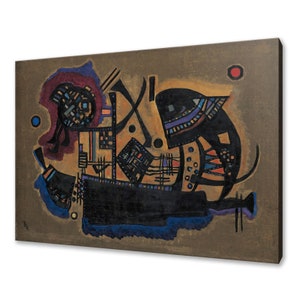 Wassily Kandinsky Geflecht (Woven) (1927) Classic Design Abstract Decor Reproduction Canvas Print Wall Art Picture